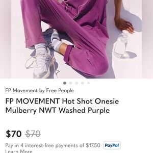 FP Movement by Free People Washed Purple Mulberry Onesie